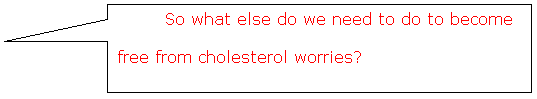 Rectangular Callout: So what else do we need to do to become free from cholesterol worries?     