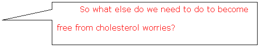 Rectangular Callout: So what else do we need to do to become free from cholesterol worries?     